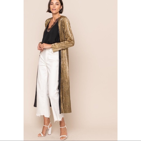 gold duster cardigan